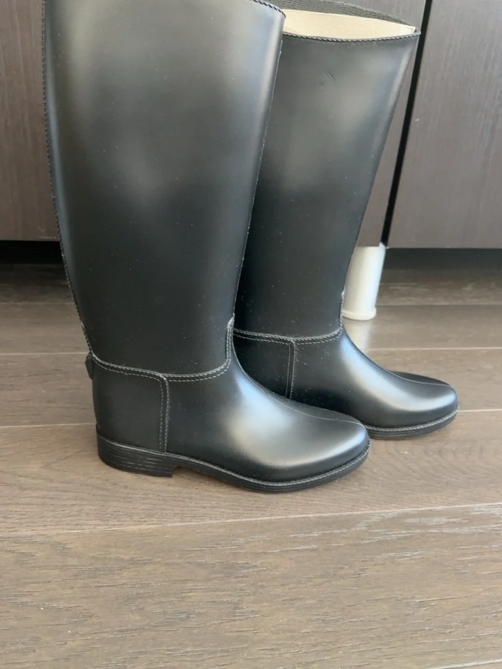 Girls Black Tall Equestrian Riding Boots Rubber EU 32 / Size 13